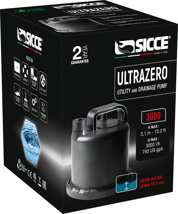 Sicce Ultra Zero Solids Handling and Utility Pump