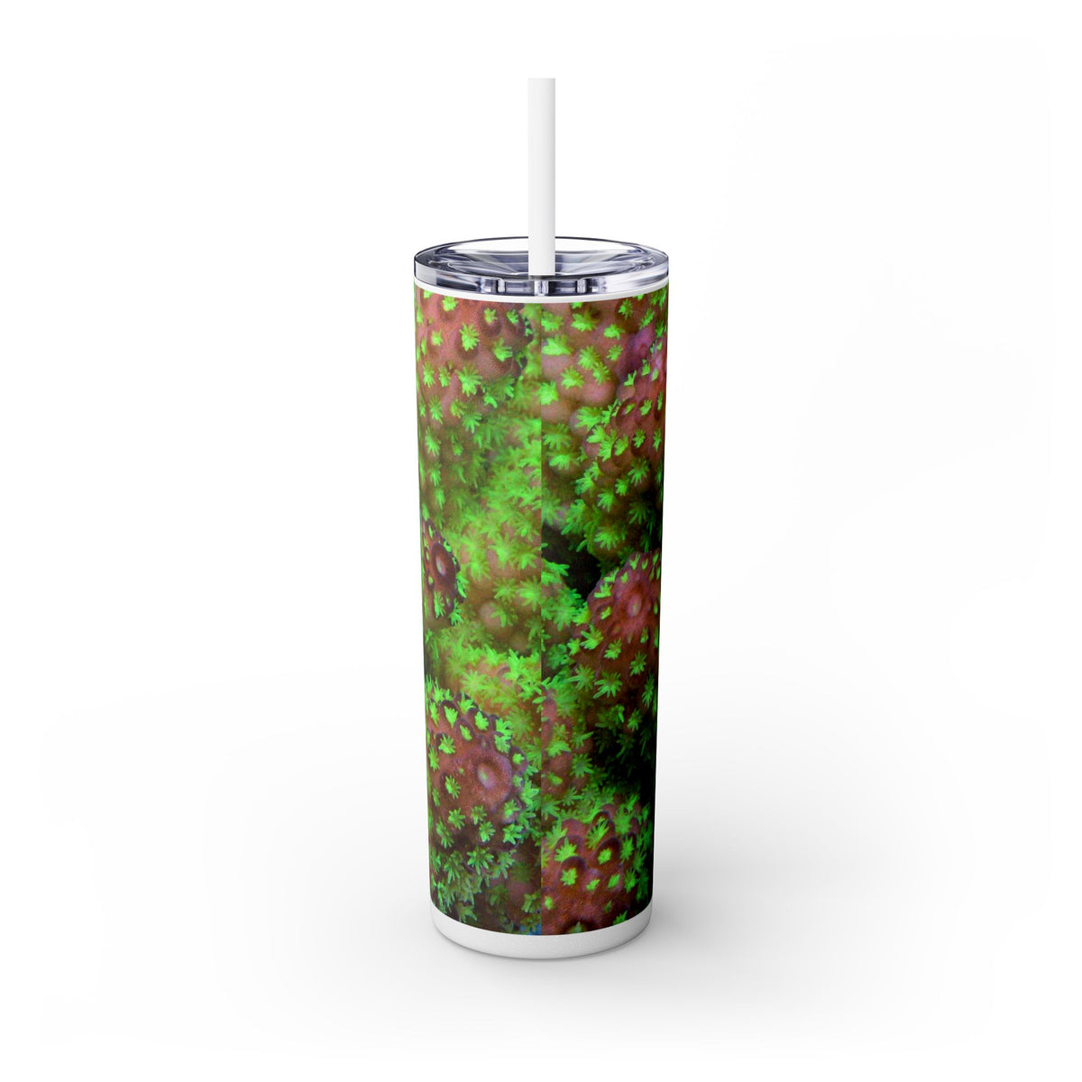 Acropora print Skinny Tumbler with Straw, 20oz