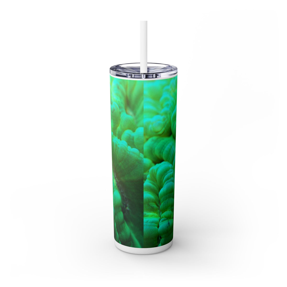 Caulastrea print Skinny Tumbler with Straw, 20oz