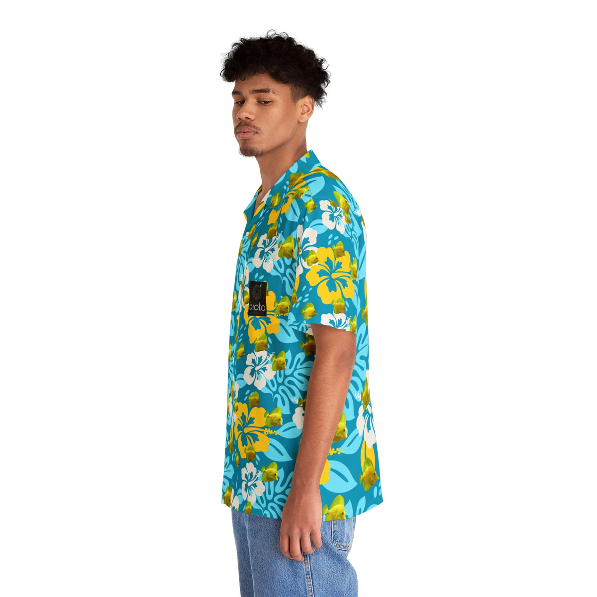 Men&#39;s Yellow Tang Hawaiian Shirt (AOP)