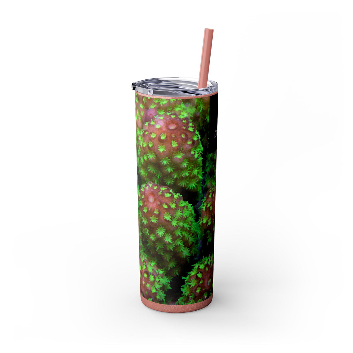 Acropora print Skinny Tumbler with Straw, 20oz