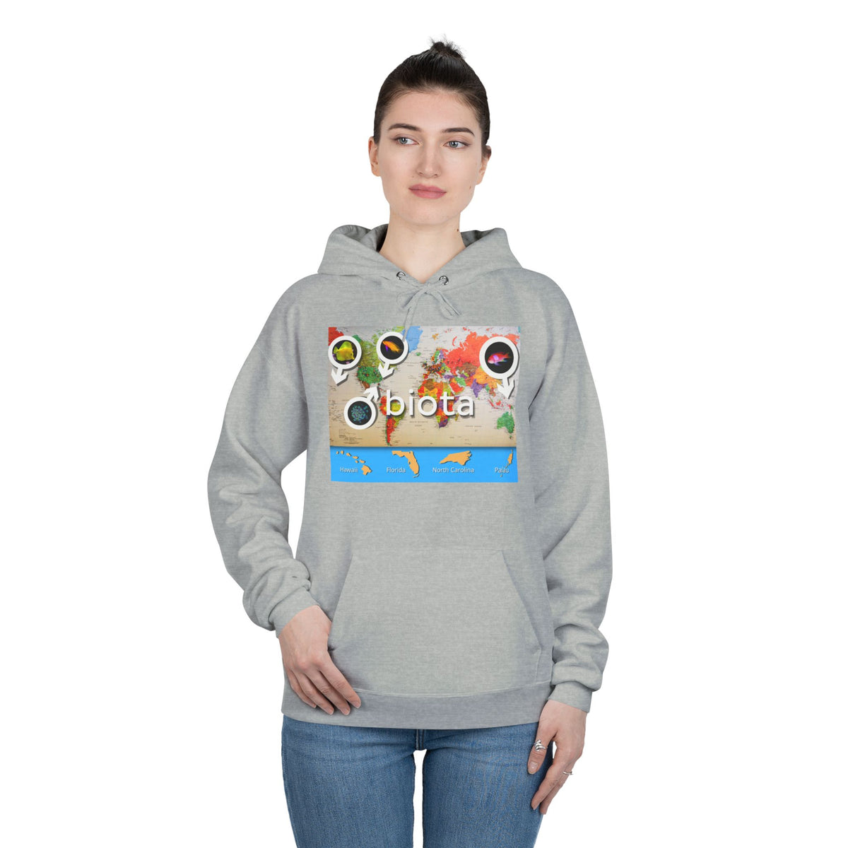 Sustainable Biota Fish Map Hoodie