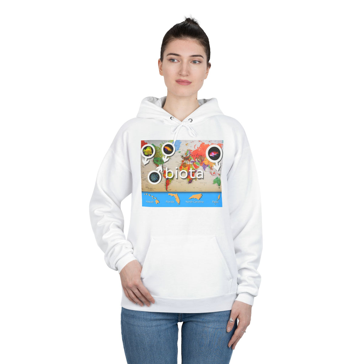 Sustainable Biota Fish Map Hoodie