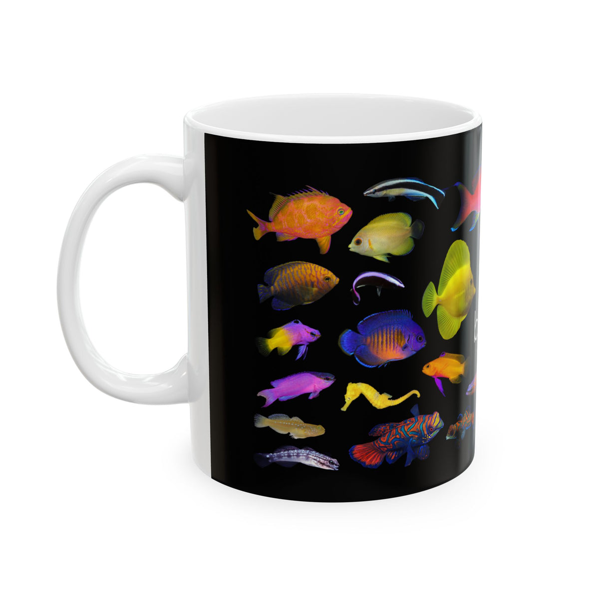 Biota Aquariums Ceramic Mug - Colorful Fish Design (11oz)