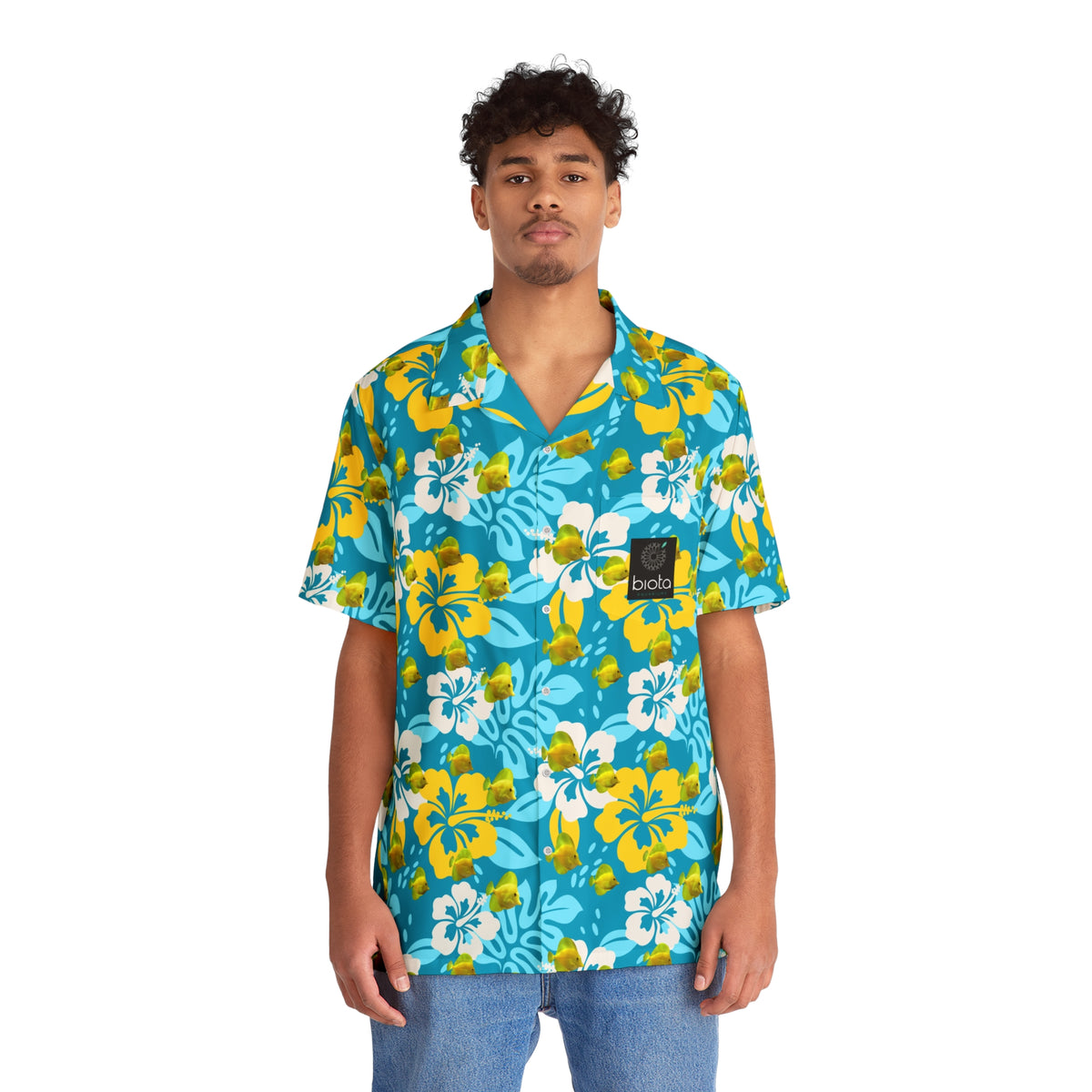 Men&#39;s Yellow Tang Hawaiian Shirt (AOP)