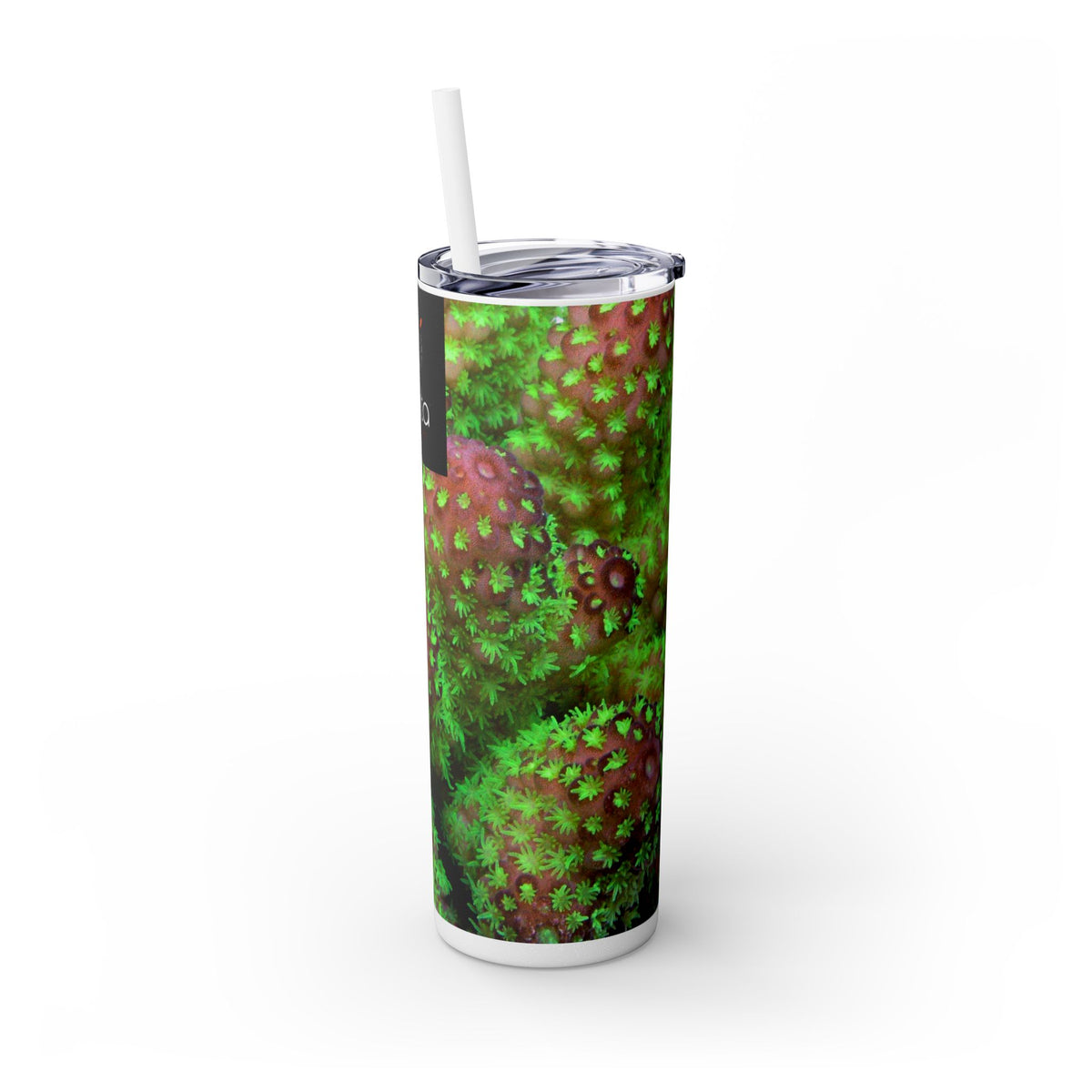 Acropora print Skinny Tumbler with Straw, 20oz