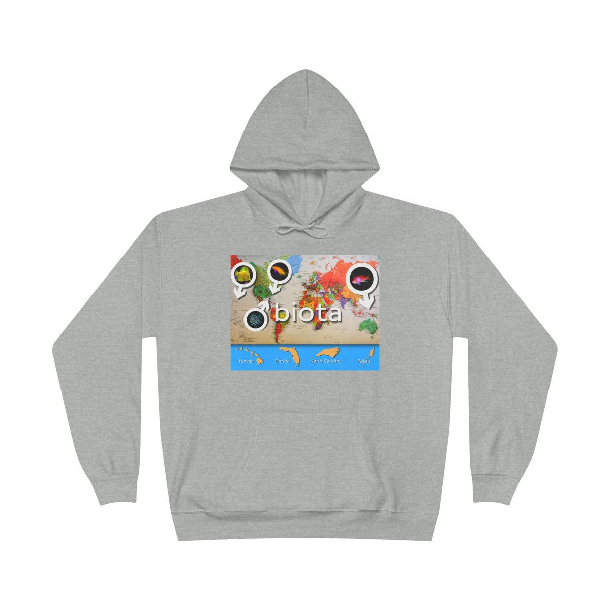 Sustainable Biota Fish Map Hoodie