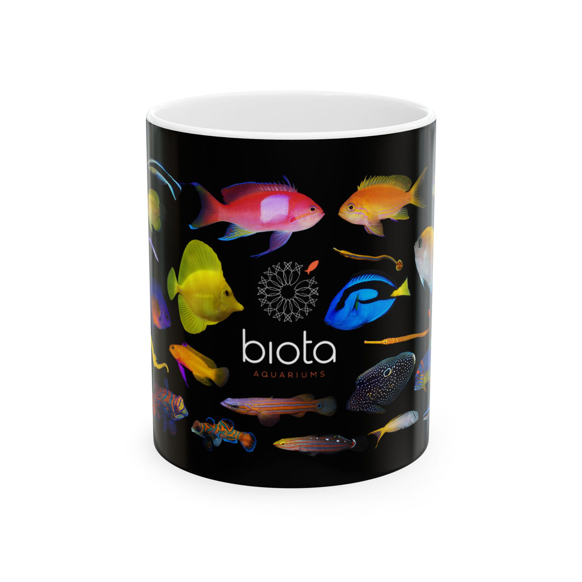 Biota Aquariums Ceramic Mug - Colorful Fish Design (11oz)