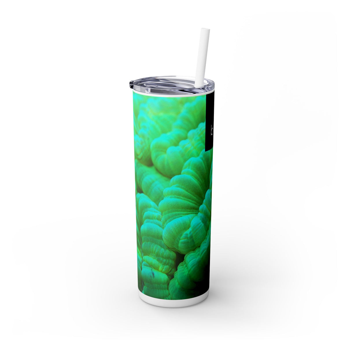 Caulastrea print Skinny Tumbler with Straw, 20oz