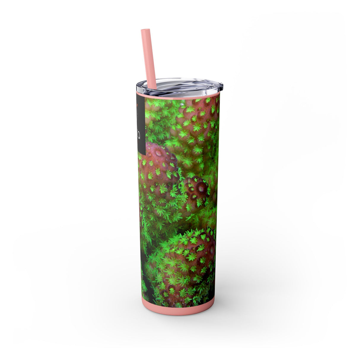 Acropora print Skinny Tumbler with Straw, 20oz