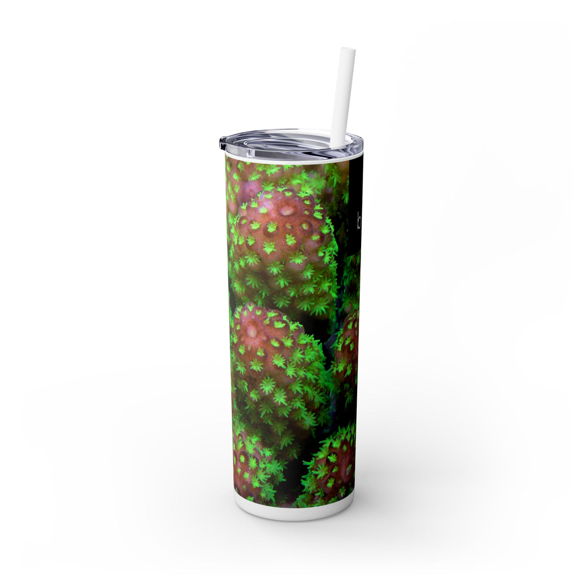 Acropora print Skinny Tumbler with Straw, 20oz