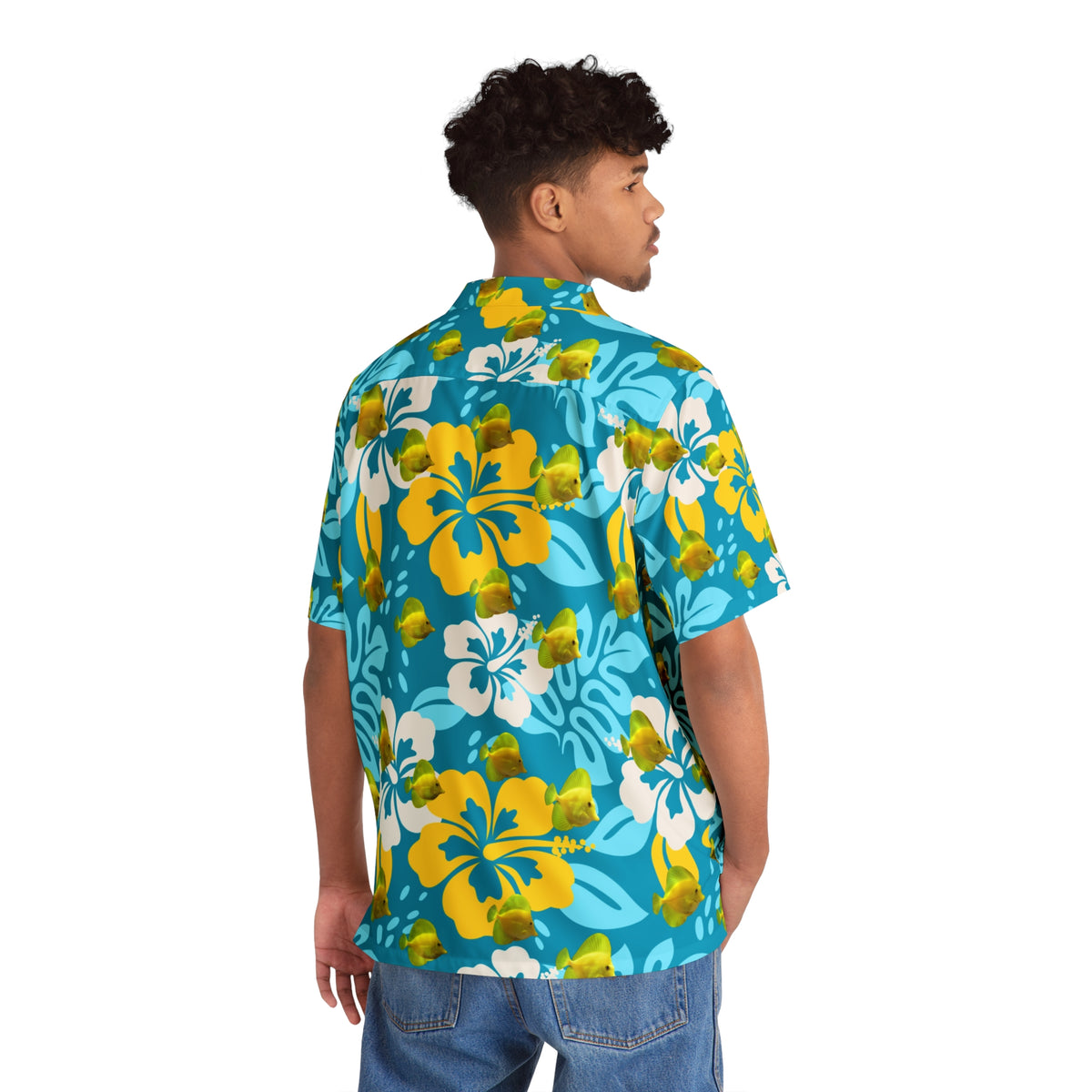 Men&#39;s Yellow Tang Hawaiian Shirt (AOP)