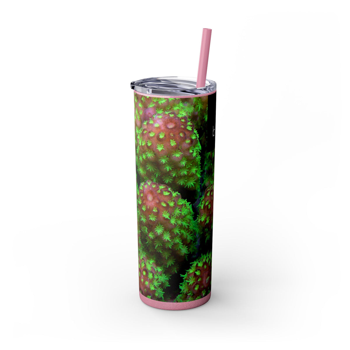 Acropora print Skinny Tumbler with Straw, 20oz