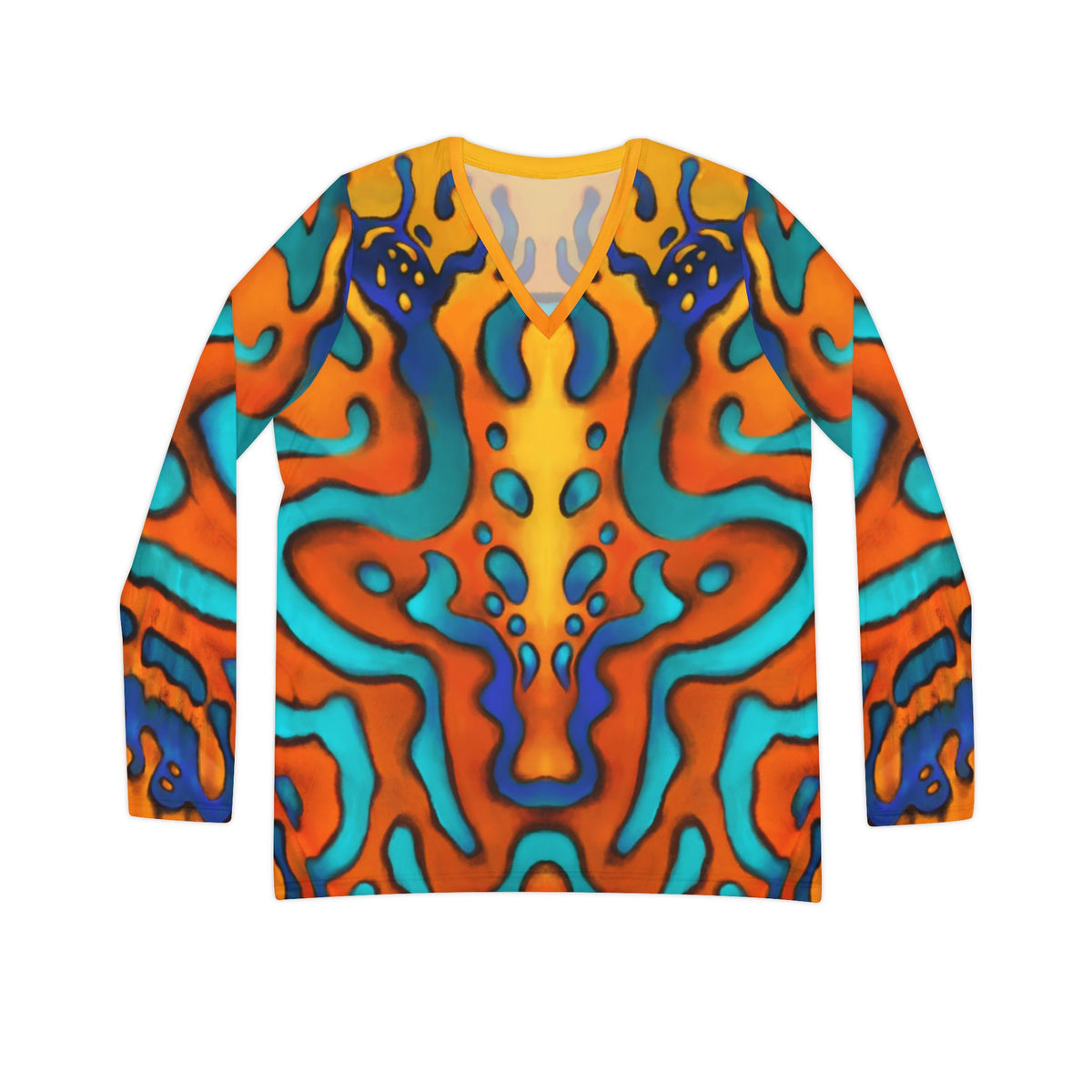 Women's Long Sleeve V-neck Shirt (AOP)