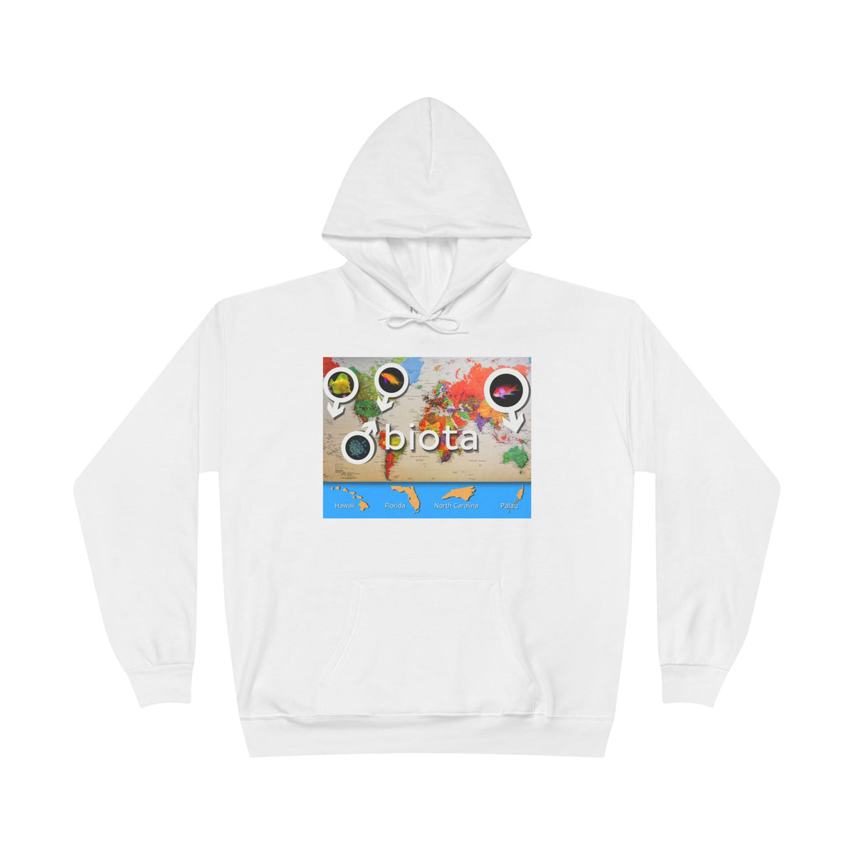 Sustainable Biota Fish Map Hoodie