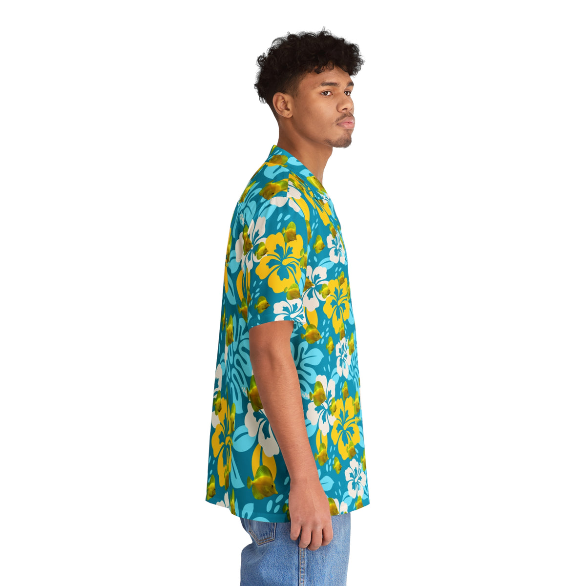 Men&#39;s Yellow Tang Hawaiian Shirt (AOP)