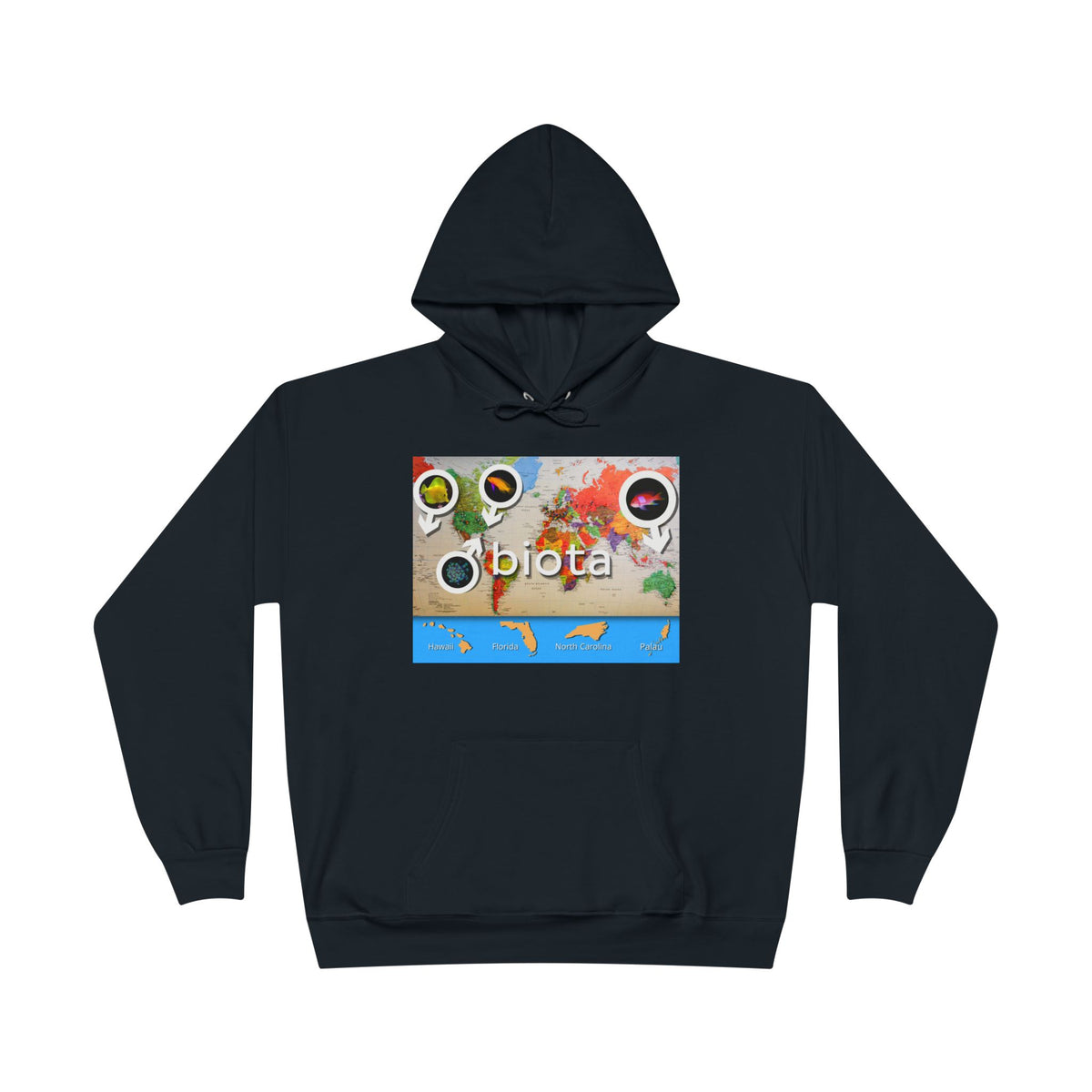 Sustainable Biota Fish Map Hoodie