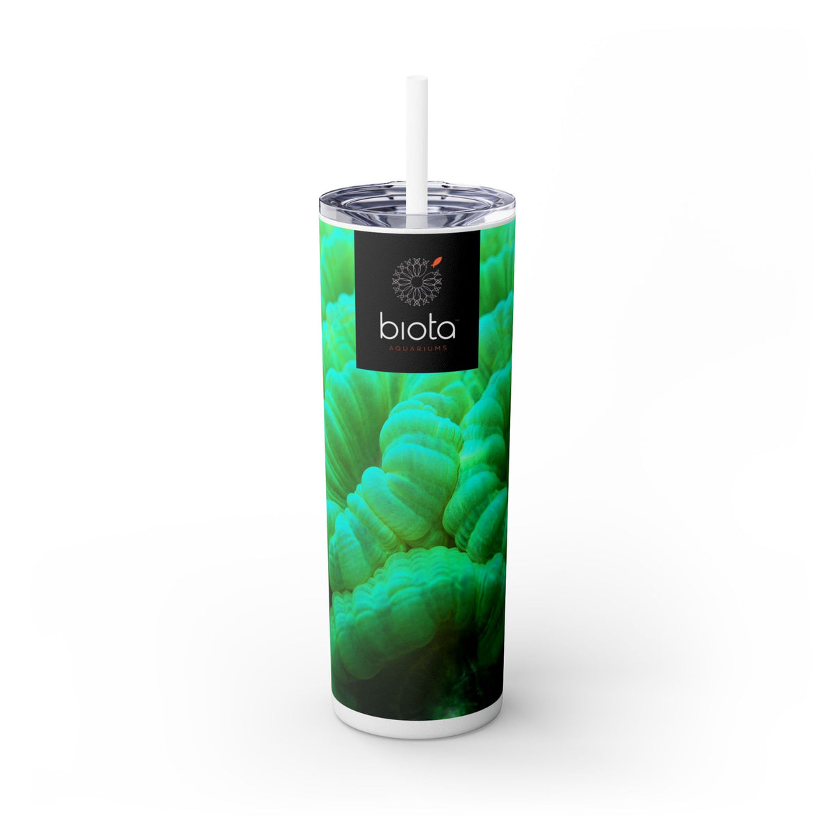 Caulastrea print Skinny Tumbler with Straw, 20oz