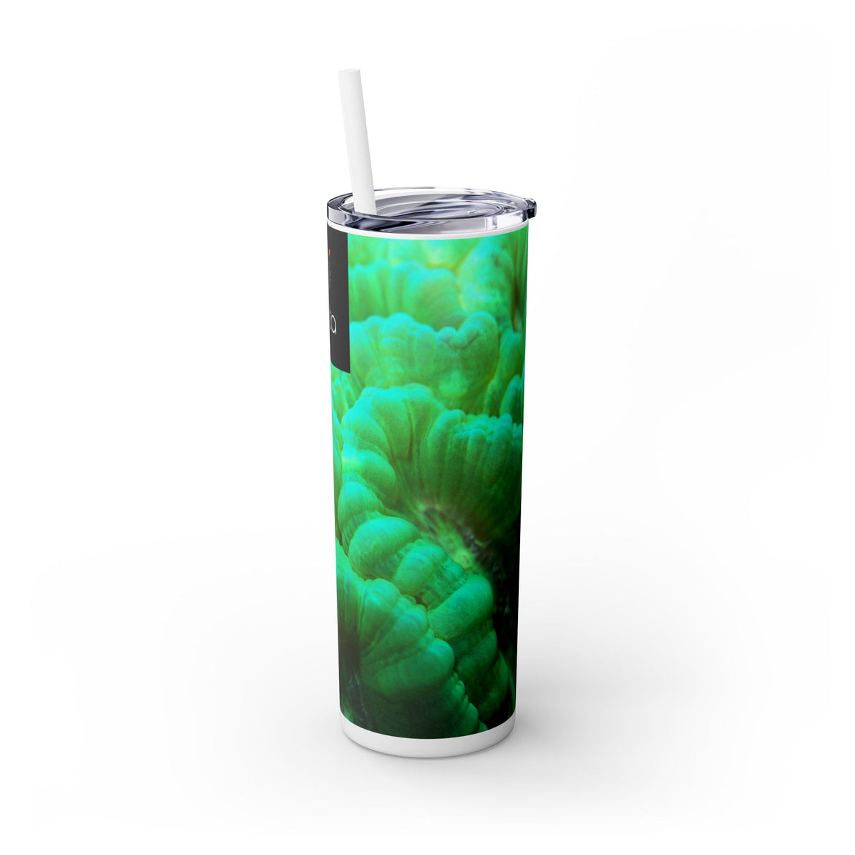 Caulastrea print Skinny Tumbler with Straw, 20oz