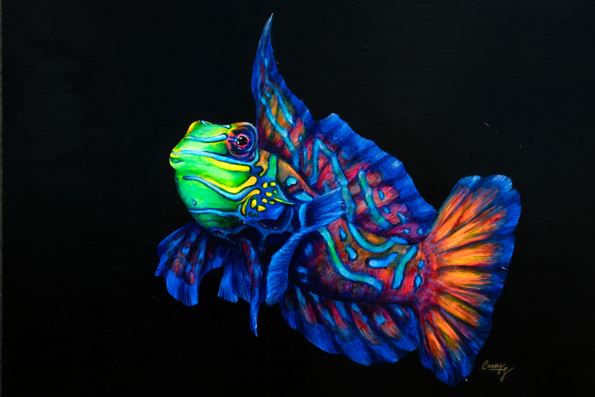 Biota Series Fluorescent Paintings by Casey Gallagher (@BluDragonArtDesign) each