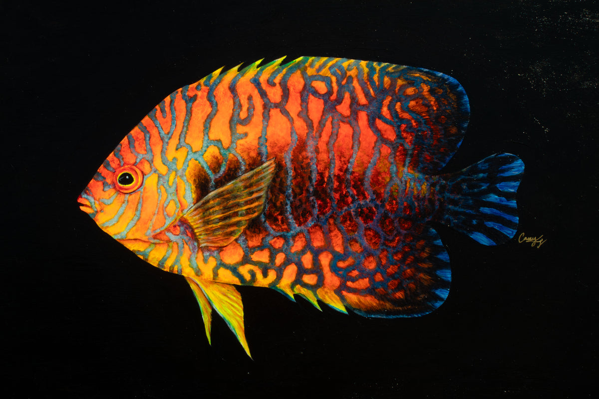 Biota Series Fluorescent Paintings by Casey Gallagher (@BluDragonArtDesign) each