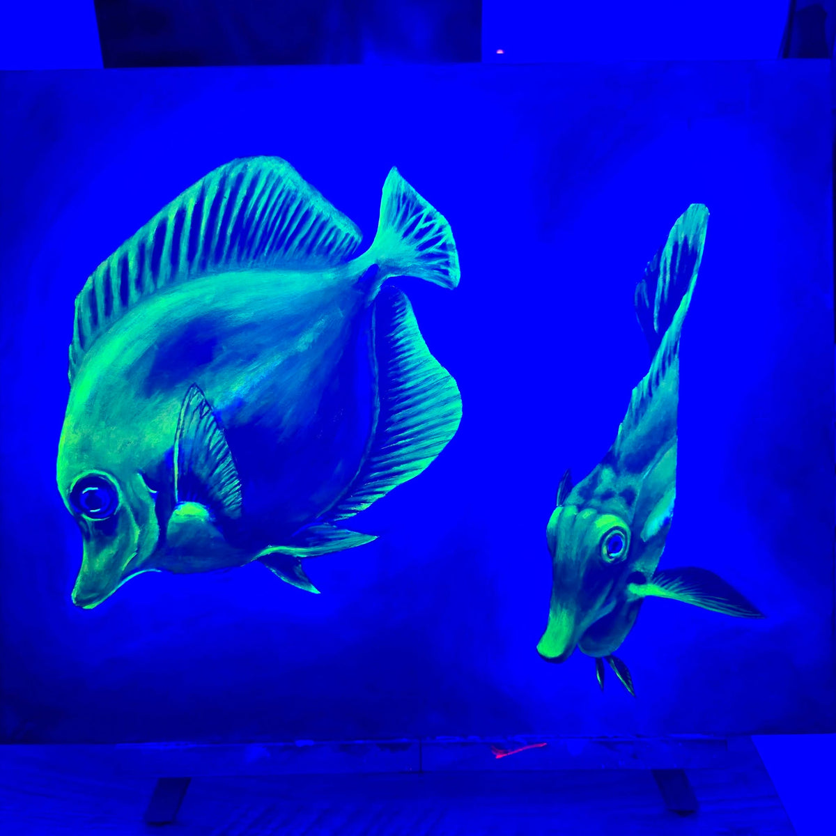 Biota Series Fluorescent Paintings by Casey Gallagher (@BluDragonArtDesign) each