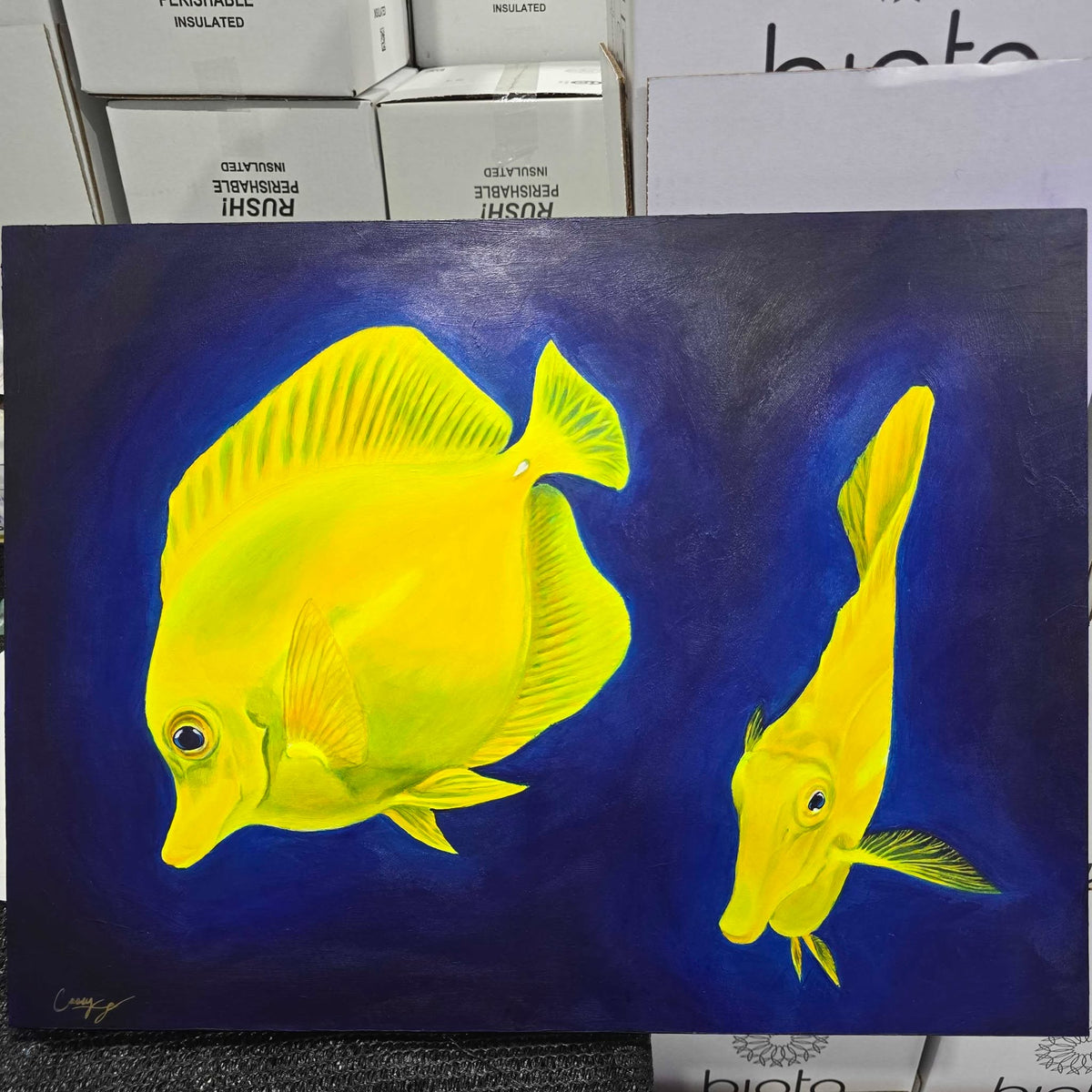 Biota Series Fluorescent Paintings by Casey Gallagher (@BluDragonArtDesign) each