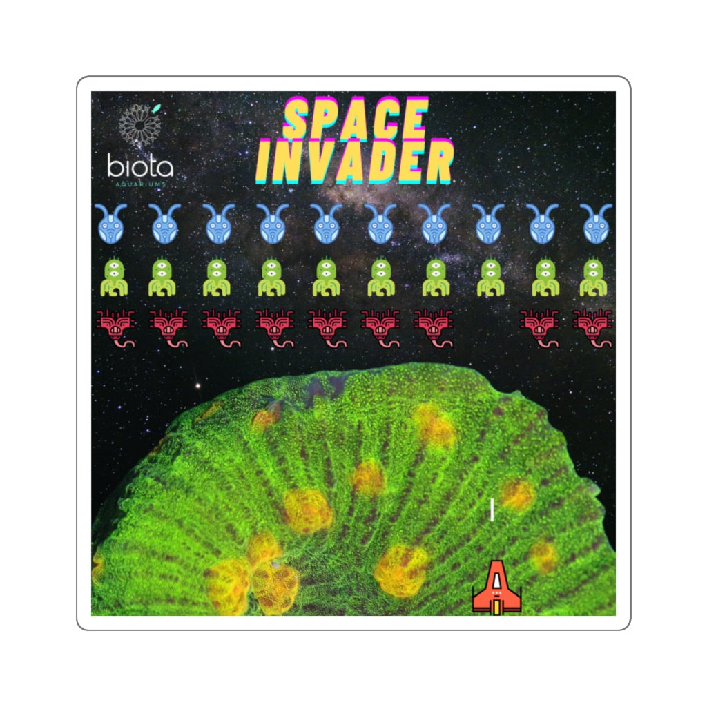 Biota Aquacultured Space Invader Square Stickers